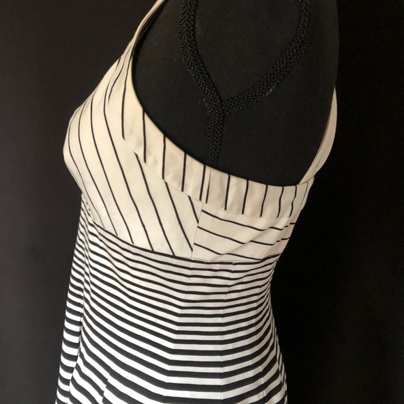Evan-Picone Dress Fitted Bodice Cross Straps Size 4 - Picture 3 of 6